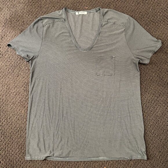 Alexander Wang Striped Scoop Neck with Pocket - SZ: XL - Picture 1 of 4